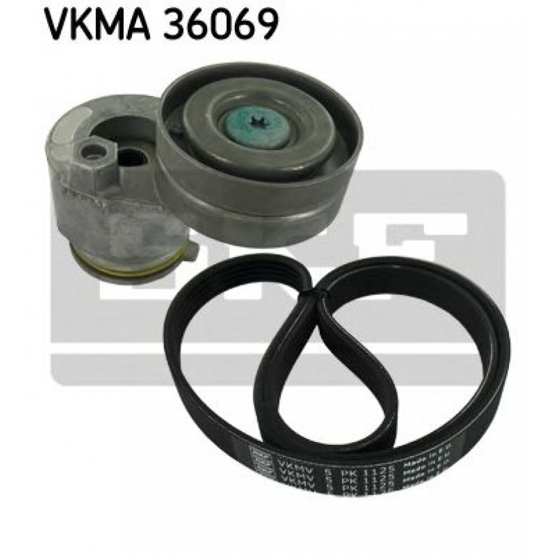 VKMA 36069 SKF Комплект доріжкового ремня (ролик, ремінь)